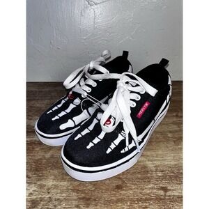 Heelys Pro 20 Youth Size 4 Black White Unisex Wheeled Sneakers 100890 Skate Shoe